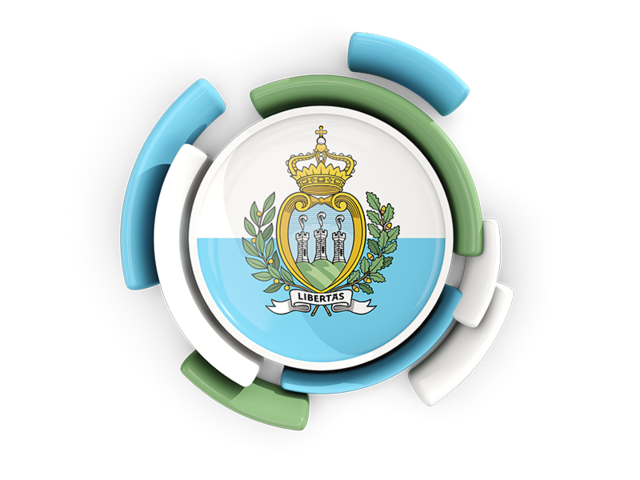 Round flag with pattern. Download flag icon of San Marino at PNG format