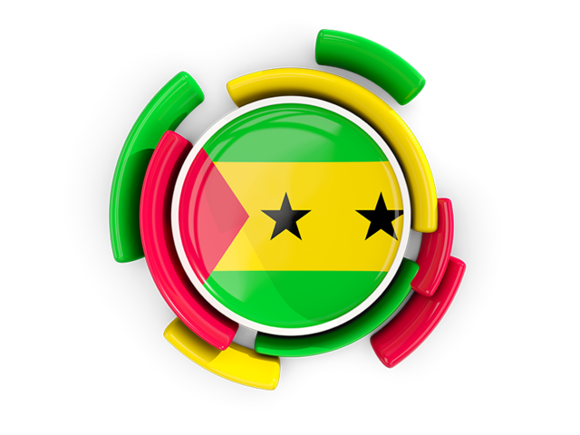 Round flag with pattern. Download flag icon of Sao Tome and Principe at PNG format