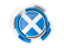 Scotland. Round flag with pattern. Download icon.