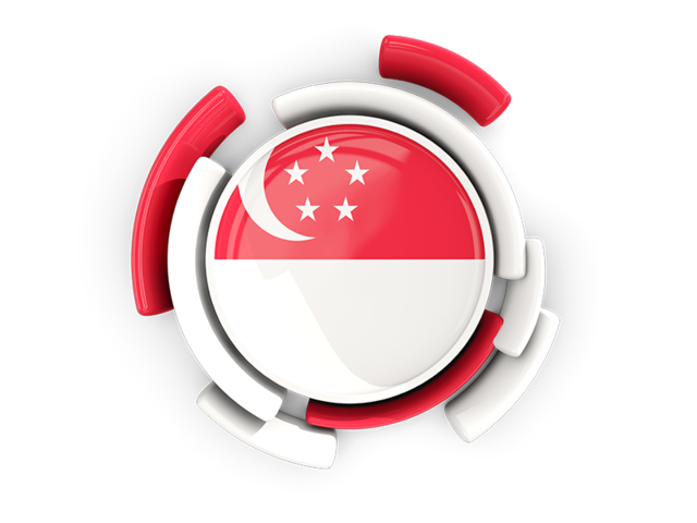 Round flag with pattern. Download flag icon of Singapore at PNG format