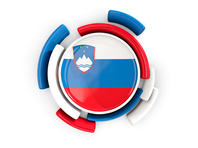 Round flag with pattern. Download flag icon of Slovenia at PNG format