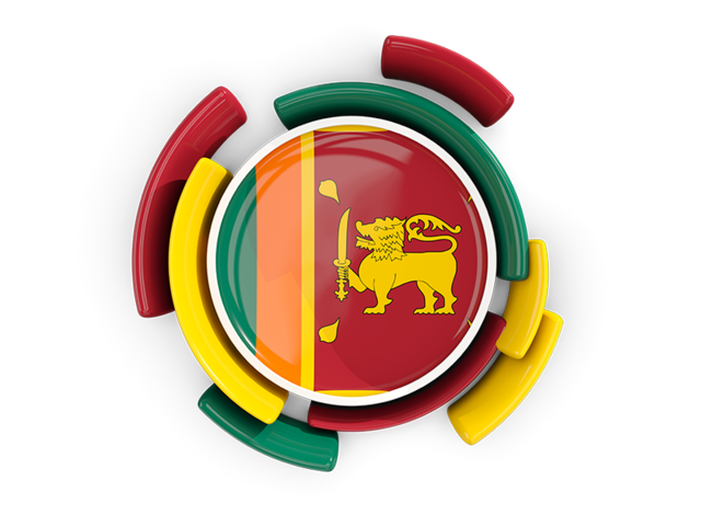Round flag with pattern. Download flag icon of Sri Lanka at PNG format