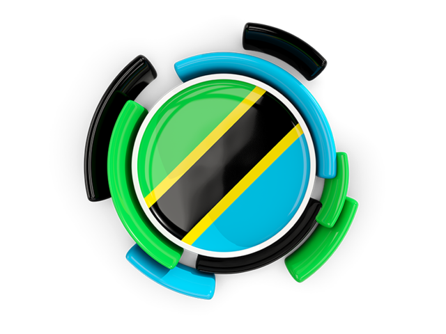 Round flag with pattern. Download flag icon of Tanzania at PNG format