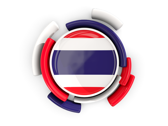Round flag with pattern. Download flag icon of Thailand at PNG format