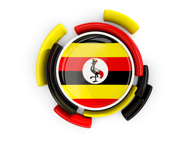 Round flag with pattern. Download flag icon of Uganda at PNG format