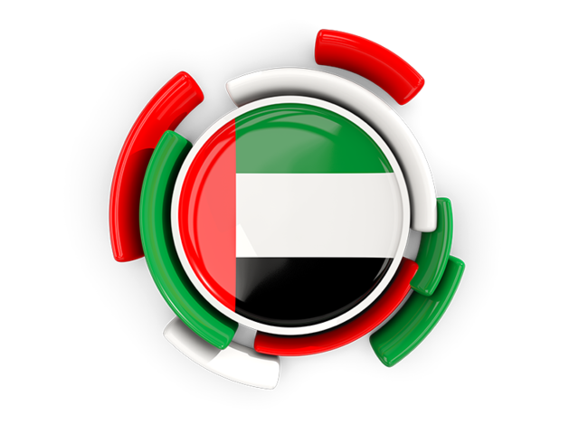 Round flag with pattern. Download flag icon of United Arab Emirates at PNG format