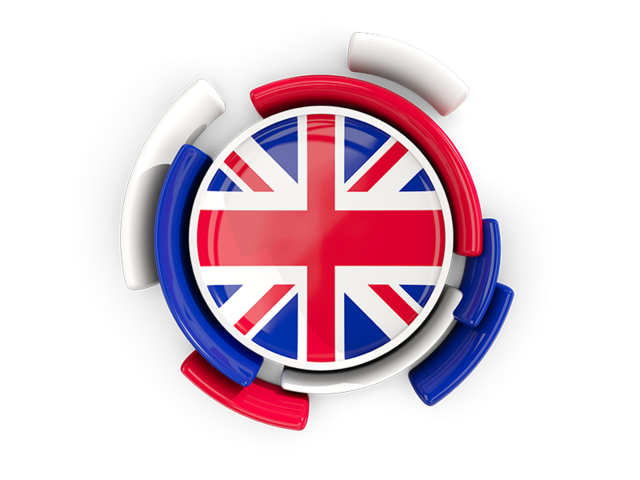 Round flag with pattern. Download flag icon of United Kingdom at PNG format