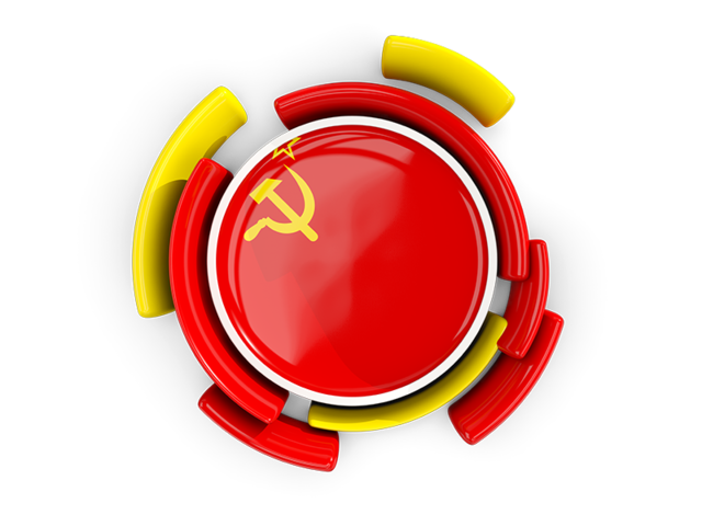 Round flag with pattern. Download flag icon of Soviet Union at PNG format