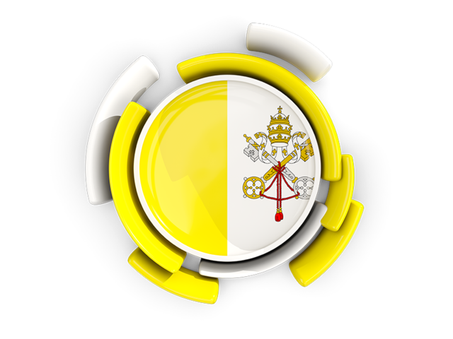 Round flag with pattern. Download flag icon of Vatican City at PNG format