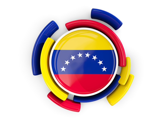 Круглый флаг с узором. Скачать флаг. Венесуэла