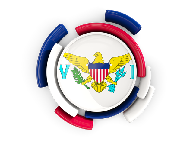 Round flag with pattern. Download flag icon of Virgin Islands of the United States at PNG format
