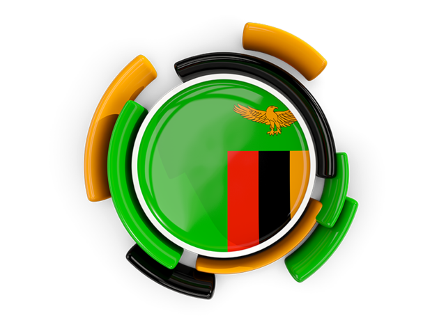 Round flag with pattern. Download flag icon of Zambia at PNG format