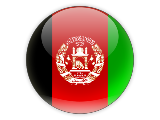 Round icon. Download flag icon of Afghanistan at PNG format