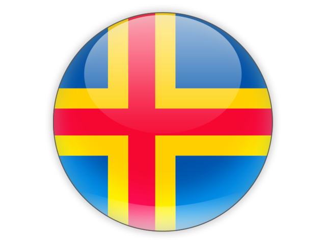 Round icon. Download flag icon of Aland Islands at PNG format