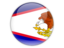 Американское Самоа. Круглая иконка. Скачать иллюстрацию.