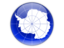 Antarctica. Round icon. Download icon.