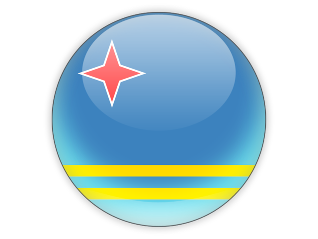 Round icon. Download flag icon of Aruba at PNG format