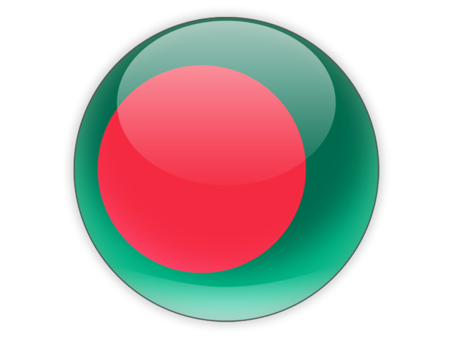 Round Icon Illustration Of Flag Of Bangladesh