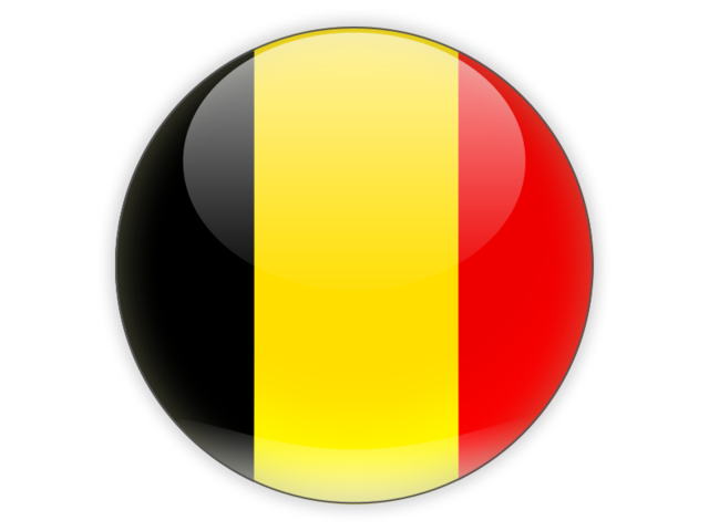 Round icon. Illustration of flag of Belgium