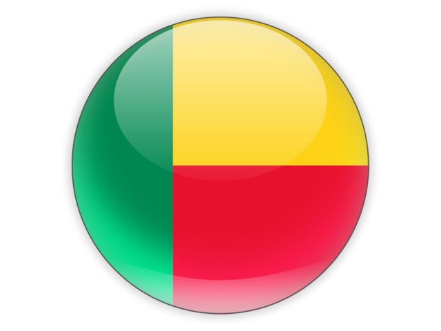 Round icon. Download flag icon of Benin at PNG format