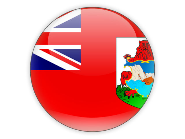 Round icon. Illustration of flag of Bermuda