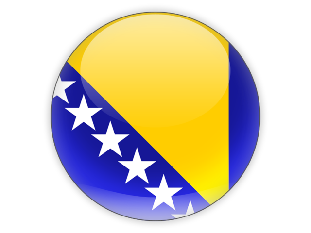 Круглая иконка. Скачать флаг. Босния и Герцеговина