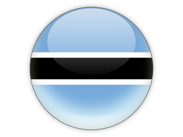 Round Icon Illustration Of Flag Of Botswana