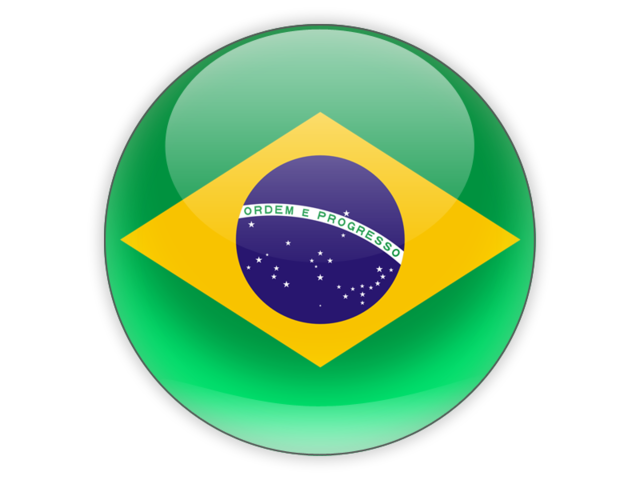 Круглая иконка. Скачать флаг. Бразилия