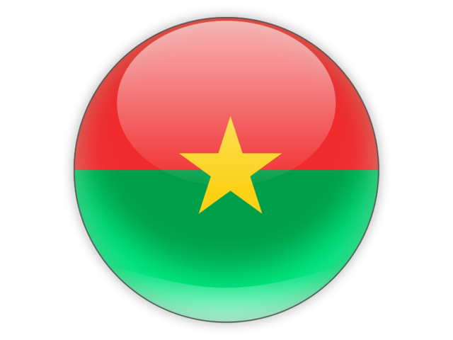 Round icon. Download flag icon of Burkina Faso at PNG format
