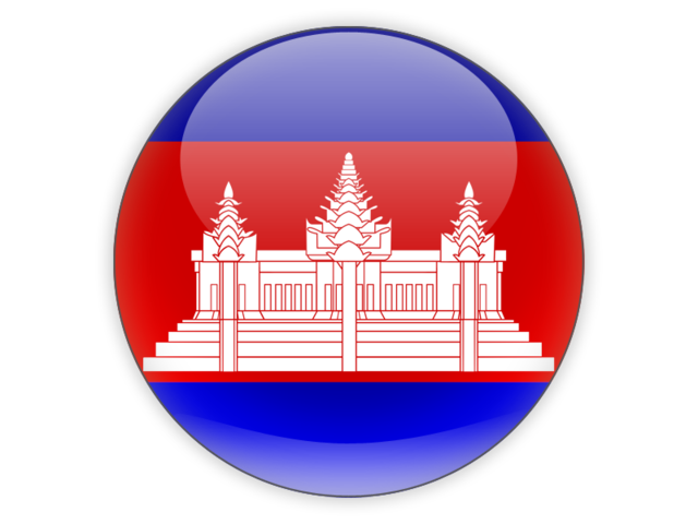 Round icon. Download flag icon of Cambodia at PNG format