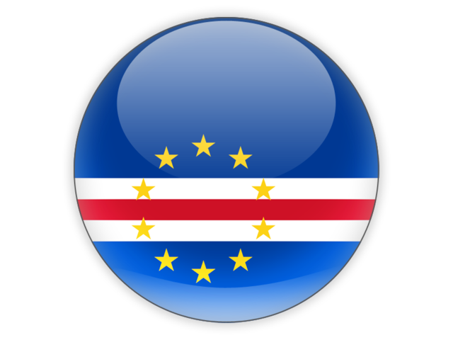 Round icon. Download flag icon of Cape Verde at PNG format