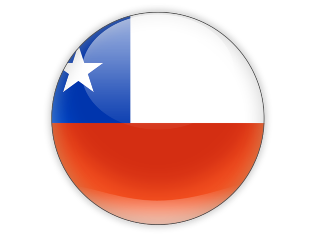 Round icon. Download flag icon of Chile at PNG format