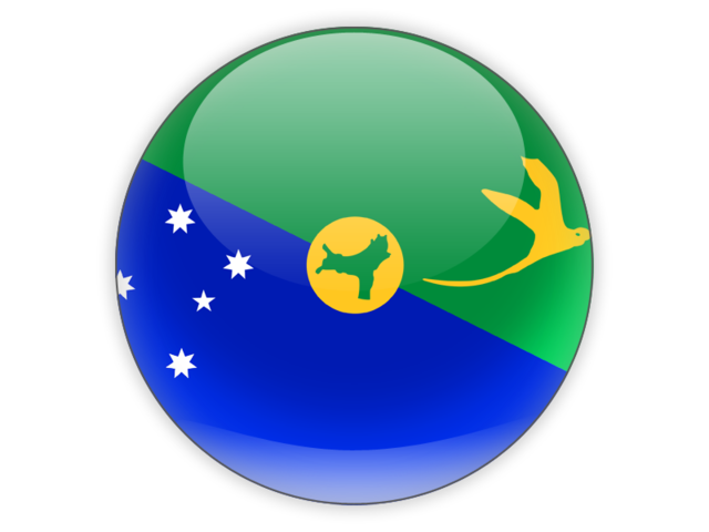 Round icon. Download flag icon of Christmas Island at PNG format