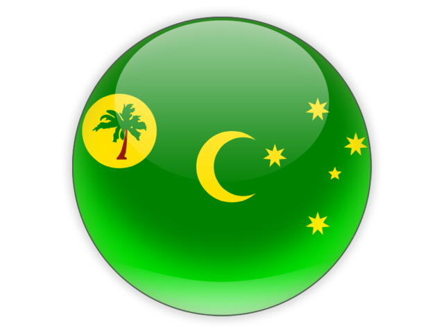 Round icon. Download flag icon of Cocos Islands at PNG format