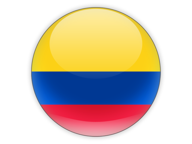 Круглая иконка. Скачать флаг. Колумбия
