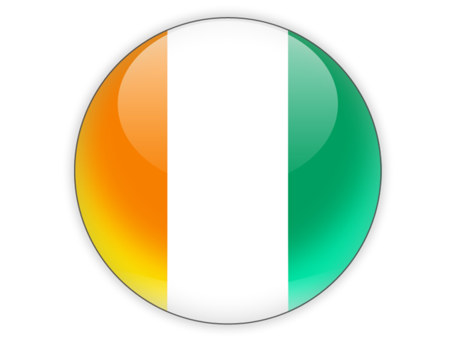 Flag Cote Divoire Circular Icon On : image vectorielle de stock