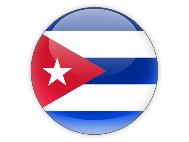 Круглая иконка. Скачать флаг. Куба