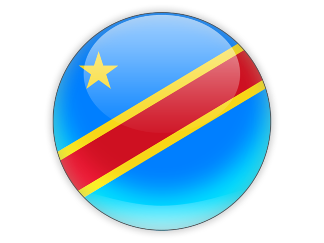 Круглая иконка. Скачать флаг. Демократическая Республика Конго