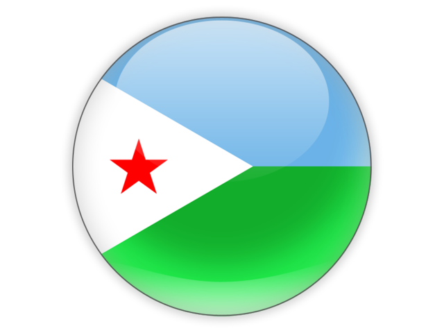 Round icon. Download flag icon of Djibouti at PNG format