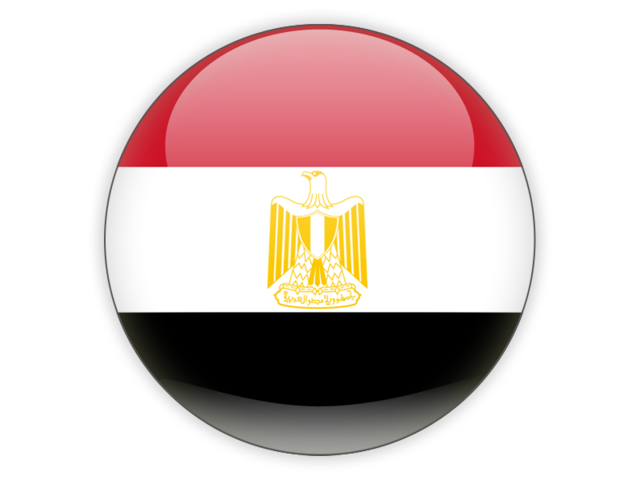 Round icon. Illustration of flag of Egypt