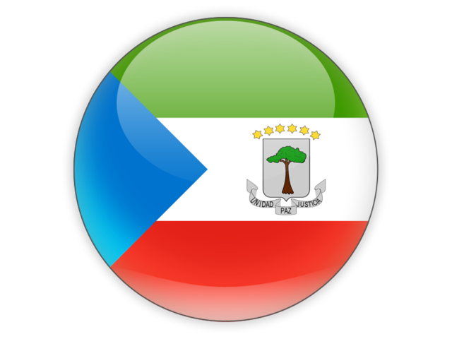 Круглая иконка. Скачать флаг. Экваториальная Гвинея