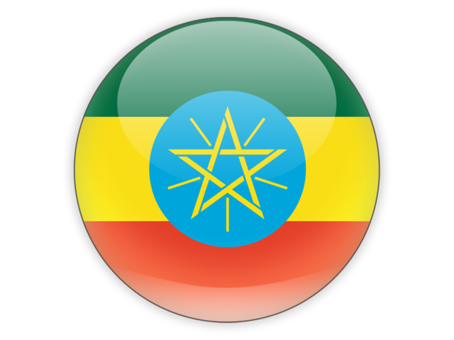 Round icon. Download flag icon of Ethiopia at PNG format