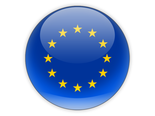 Download Round icon. Illustration of flag of European Union