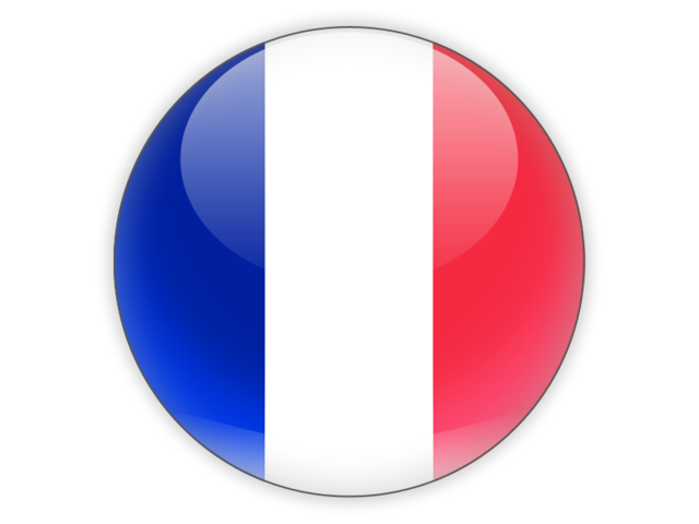 Round icon. Download flag icon of France at PNG format