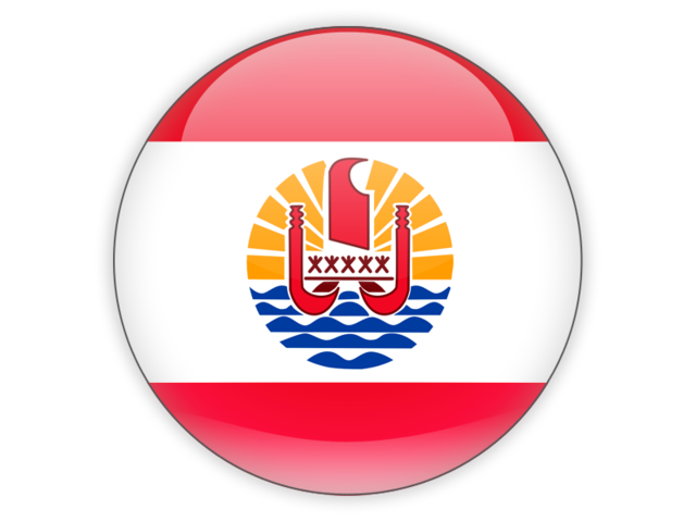 Round icon. Download flag icon of French Polynesia at PNG format