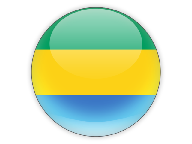 Round icon. Download flag icon of Gabon at PNG format