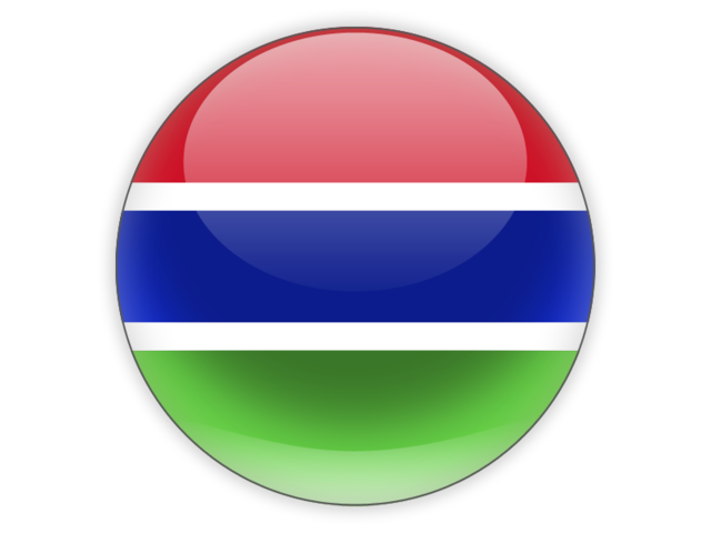 Круглая иконка. Скачать флаг. Гамбия