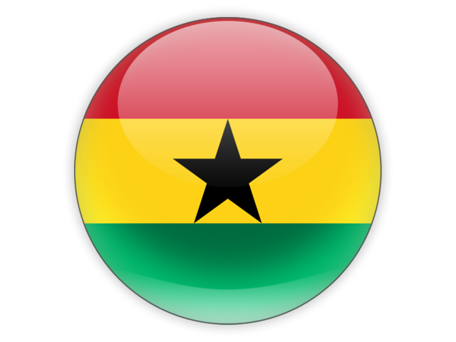 Download Round icon. Illustration of flag of Ghana