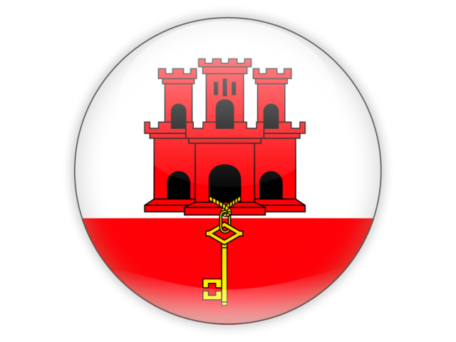 Round icon. Download flag icon of Gibraltar at PNG format