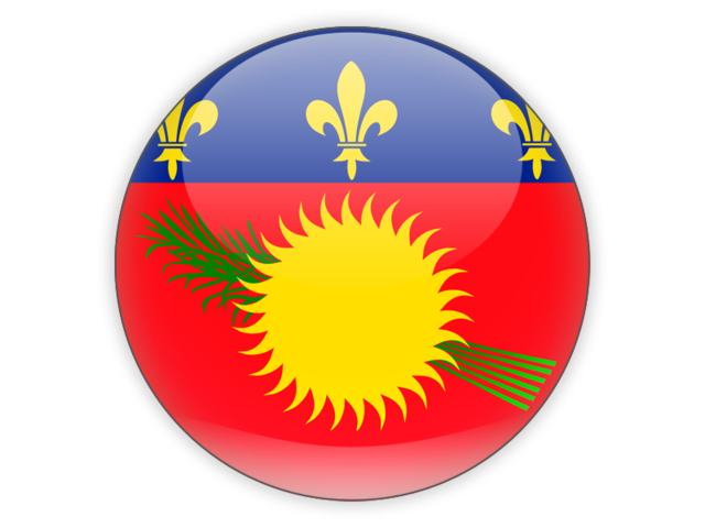 Round icon. Download flag icon of Guadeloupe at PNG format